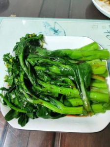 粤菜煮菜心的做法 肉片煮菜心