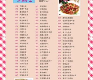 菜谱大全100道家常菜 100道经典家常菜菜谱