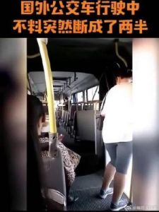 一个公交车人被中间两半_随着公交车摇晃撞击视频